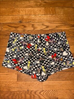 Star Wars Black White Multicolor Fuzzy Lounge Shorts